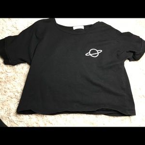 Planet black tee